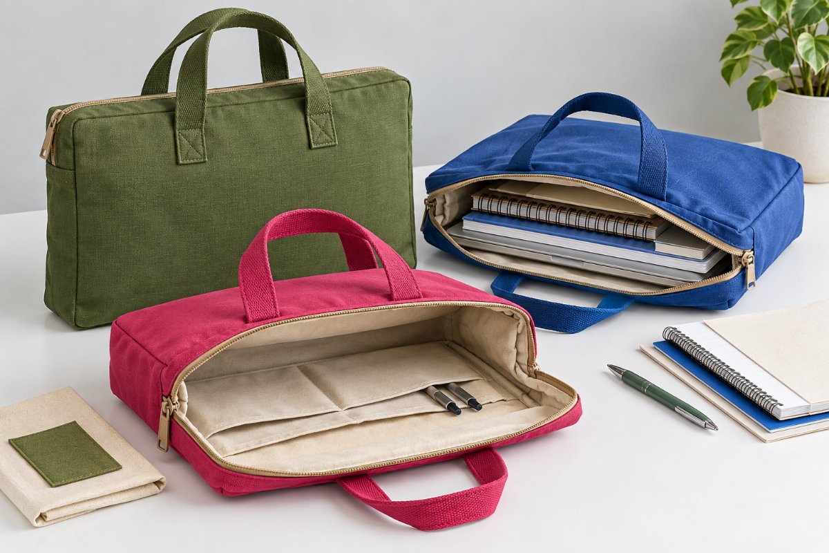 Custom Document Bags — range and construction overview