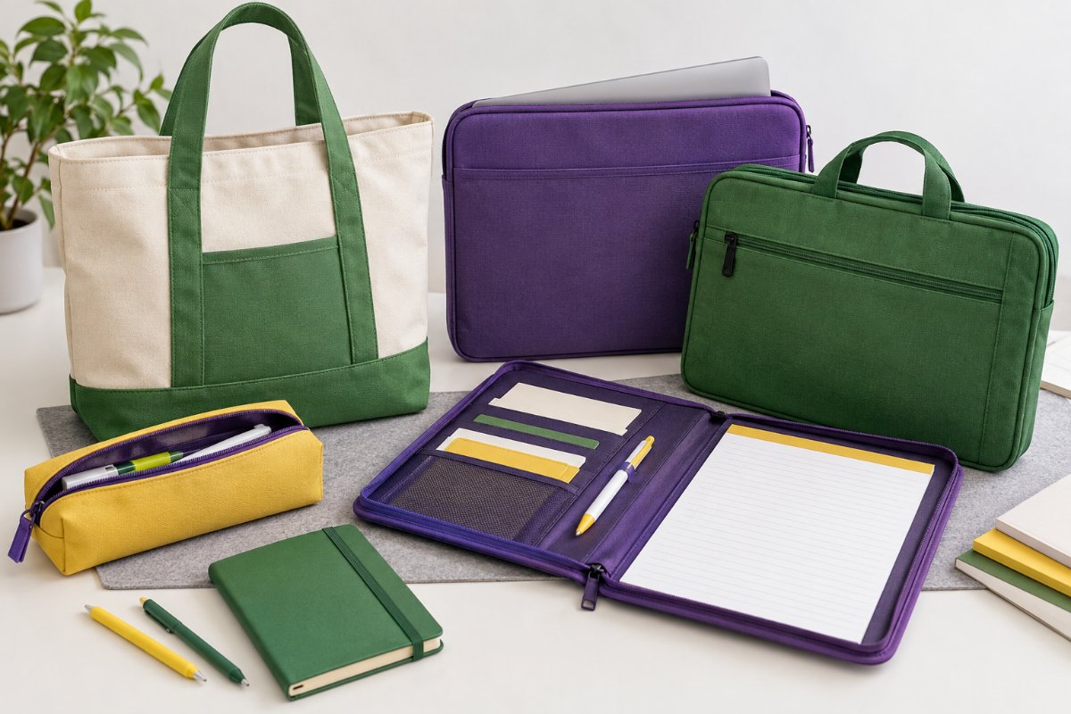 Custom Bags, Cases & Padfolios — range and construction overview