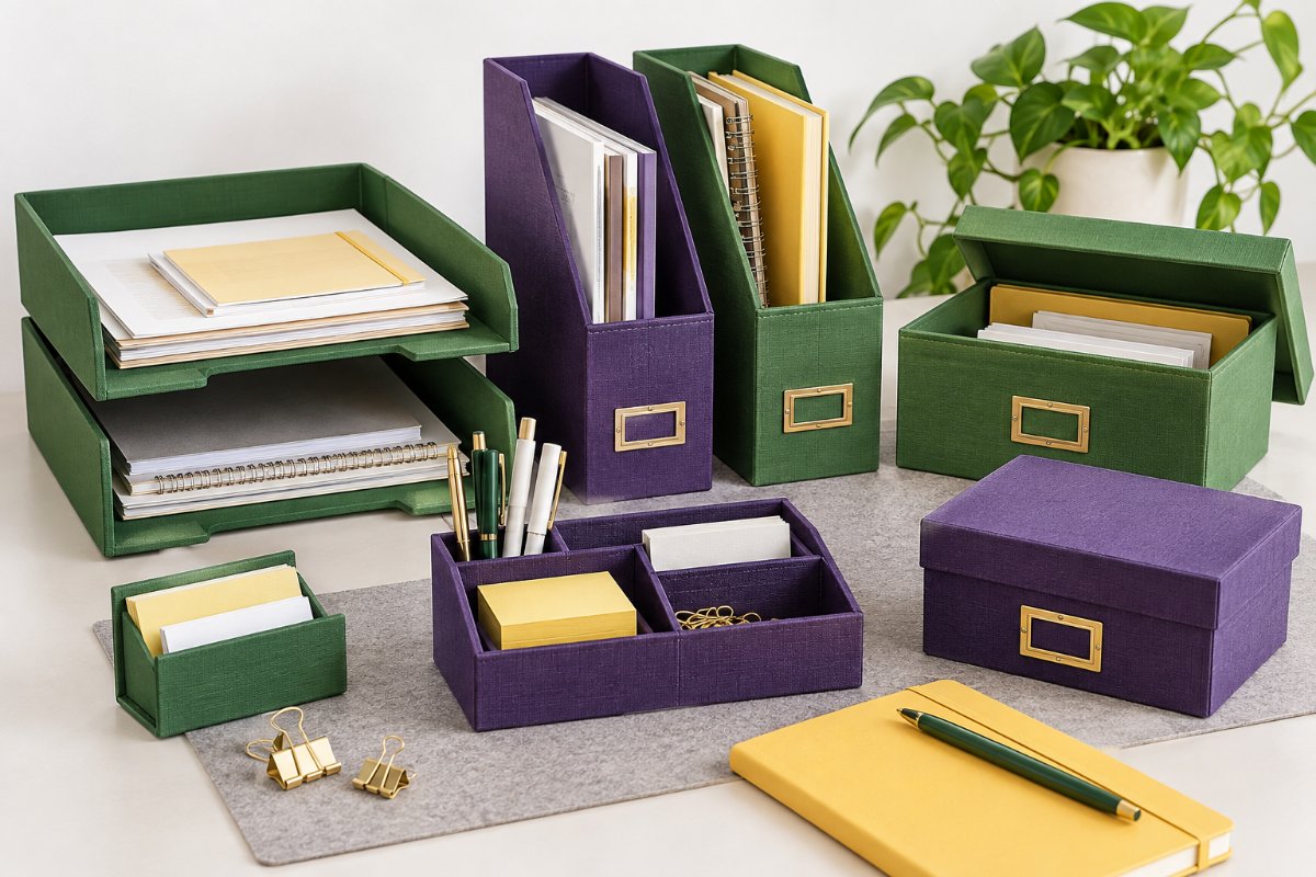 Custom Desk Accessories — range and construction overview