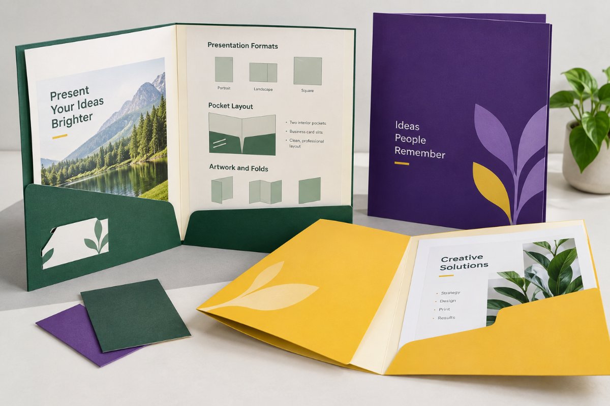 Custom Pocket & Presentation Folders — range and construction overview