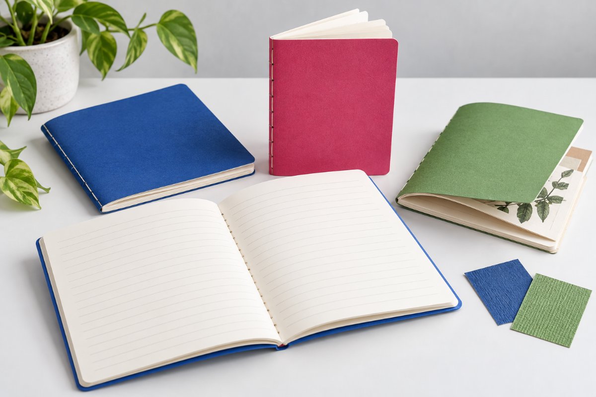 Custom Softcover Notebooks — range and construction overview