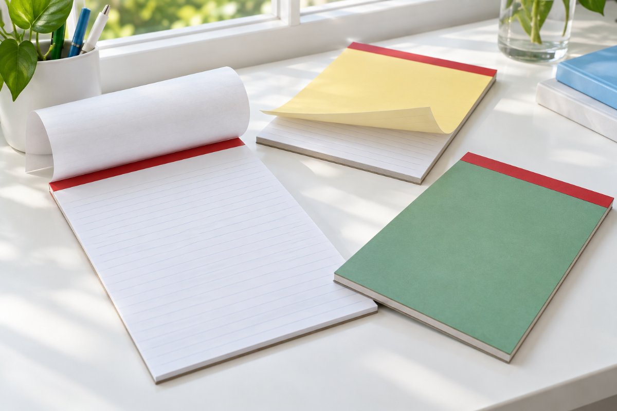 Custom Writing Pads — range and construction overview