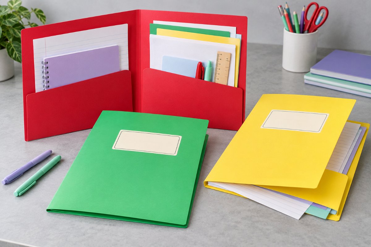 Custom School Folders — range and construction overview
